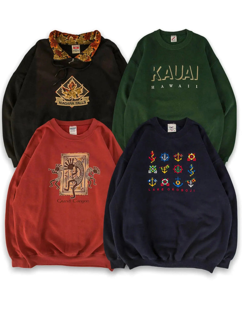 Wholesale selection of VINTAGE PRINTED SWEATSHIRTS