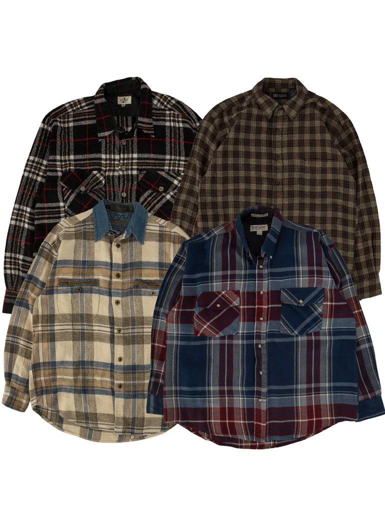 Wholesale selection of vintage flannel shirts