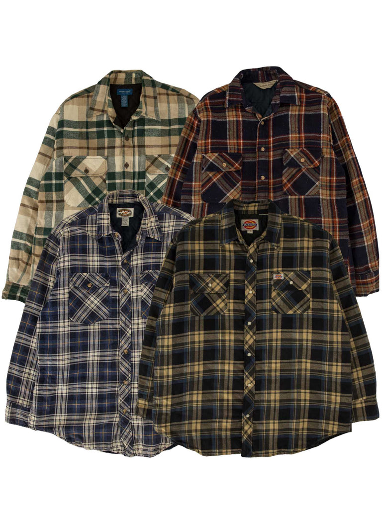 Wholesale selection of vintage heavy flannel jackets