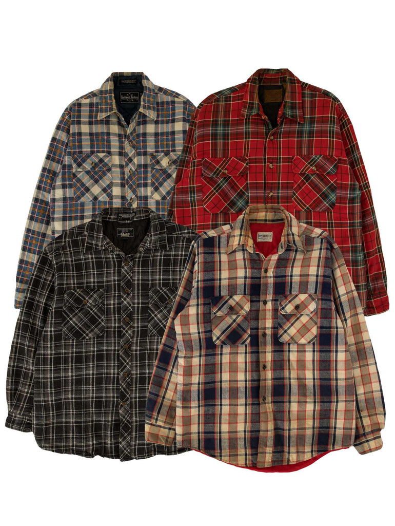 Wholesale selection of vintage heavy flannel jackets