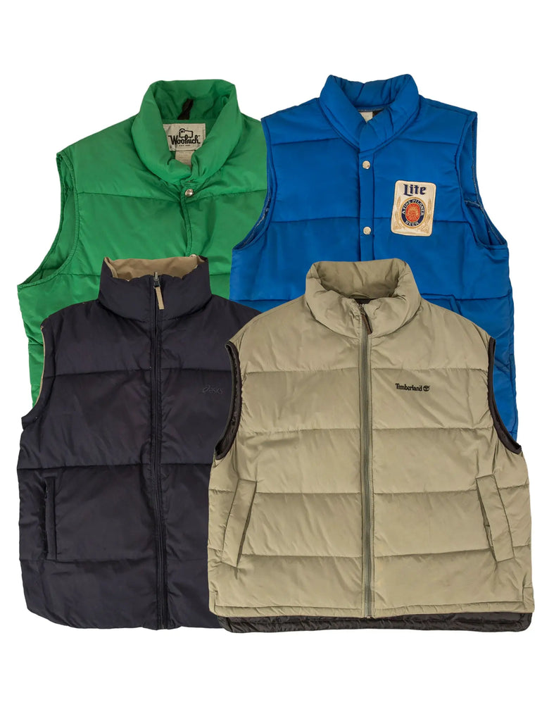 Wholesale selection of vintage puffer gilet jackets