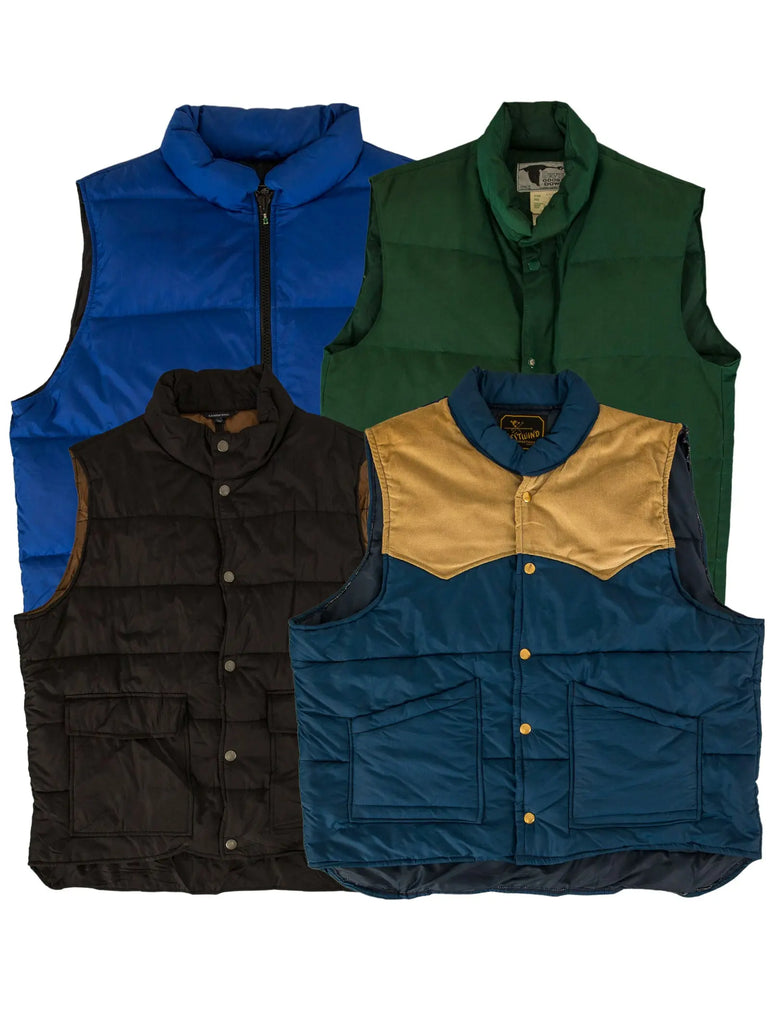 Wholesale selection of vintage puffer gilet jackets